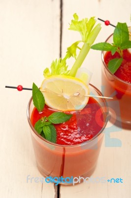 Fresh Tomato Juice Stock Photo