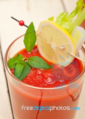 Fresh Tomato Juice Stock Photo