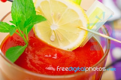 Fresh Tomato Juice Stock Photo