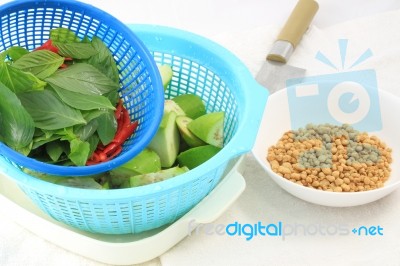 Fresh Vegetable And Grain Protein For Cooking Stock Photo