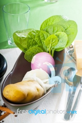 Fresh Vegetables And Spice Stock Photo