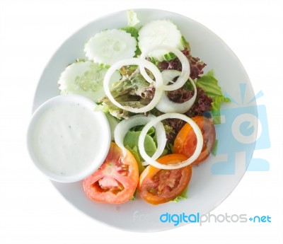 Fresh Vegetables Salad Stock Photo