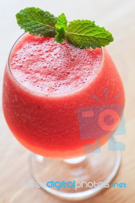 Fresh Watermelon Smoothie Stock Photo