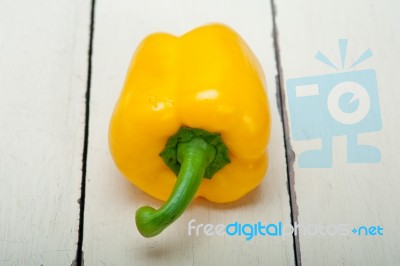 Fresh Yellow  Bell Pepper Stock Photo