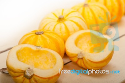 Fresh Yellow Pumpkin Stock Photo