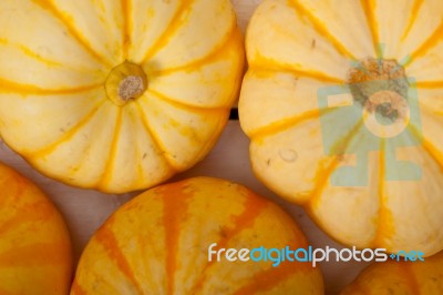 Fresh Yellow Pumpkin Stock Photo