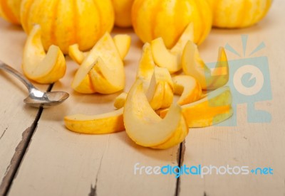 Fresh Yellow Pumpkin Stock Photo