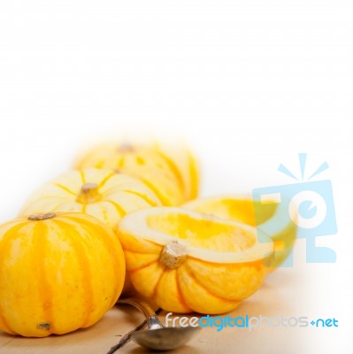 Fresh Yellow Pumpkin Stock Photo