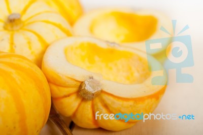 Fresh Yellow Pumpkin Stock Photo