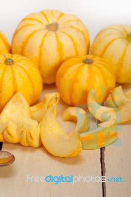 Fresh Yellow Pumpkin Stock Photo