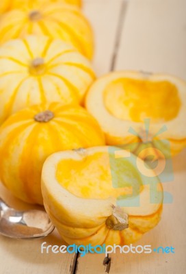 Fresh Yellow Pumpkin Stock Photo