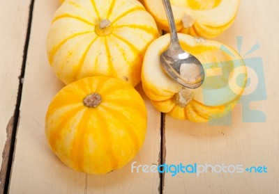 Fresh Yellow Pumpkin Stock Photo