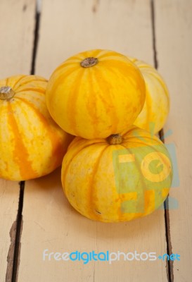 Fresh Yellow Pumpkin Stock Photo