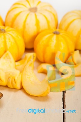 Fresh Yellow Pumpkin Stock Photo