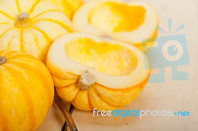 Fresh Yellow Pumpkin Stock Photo