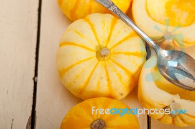 Fresh Yellow Pumpkin Stock Photo