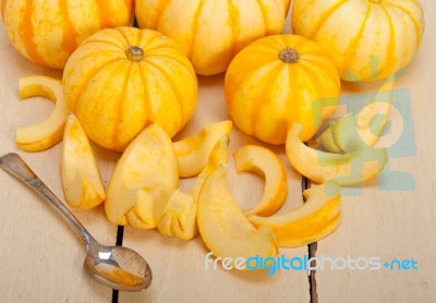 Fresh Yellow Pumpkin Stock Photo