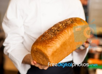 Freshly Baked Grain Bread Stock Photo