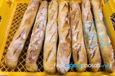 Freshly Baked Homemade On The Market.  Stock Photo