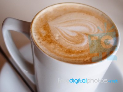 Freshly Brewed Coffee Served Stock Photo