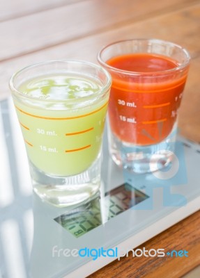 Freshly Squeezed Juices For Diet Stock Photo