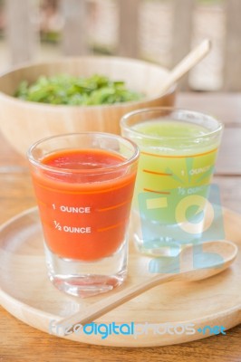 Freshly Squeezed Juices For Diet Stock Photo