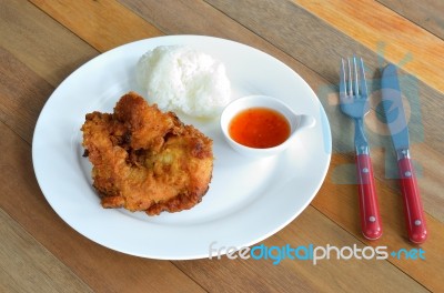 Fried Chicken Breast Stock Photo