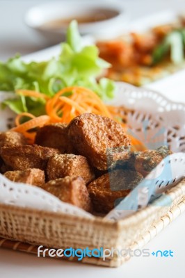 Fried Crab Roll Stock Photo