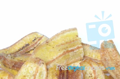 Fried Cultivated Banana Stock Photo