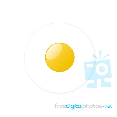 Fried Eggs Isolated Stock Image