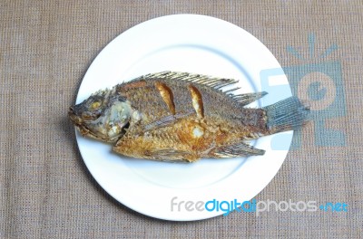 Fried Fish Stock Photo