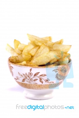 Fried Potatoes Stock Photo