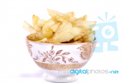 Fried Potatoes Stock Photo