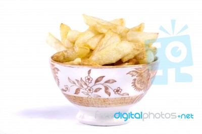 Fried Potatoes Stock Photo