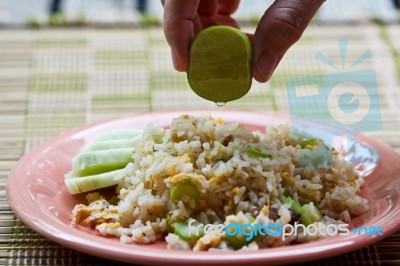 Fried Rice Palatability Stock Photo