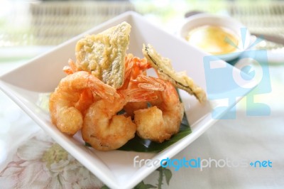 Fried Shrimp Stock Photo