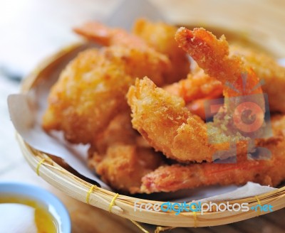 Fried Shrimp  Stock Photo