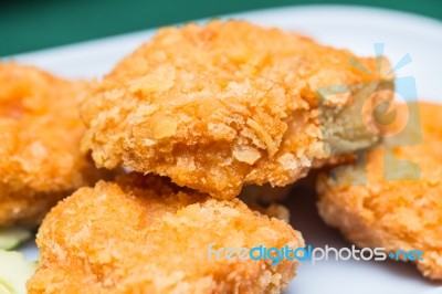 Fried Shrimp Cake Stock Photo