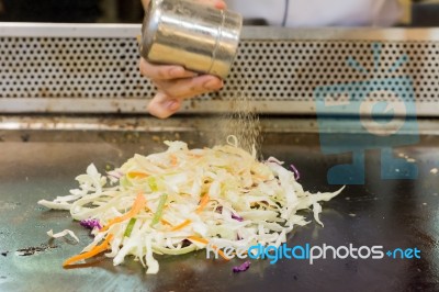 Fried Vegetable Combination Stock Photo