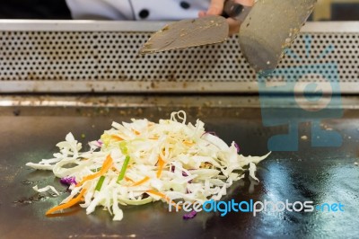 Fried Vegetable Combination Stock Photo