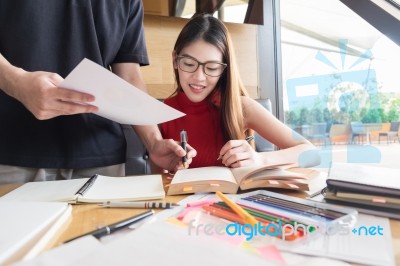 Friends Working Discussion Meeting Sharing Ideas Concept Stock Photo