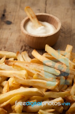 Fries French Sour Cream Still Life Stock Photo