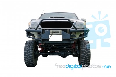 Front Of Off Road Truck Stock Photo