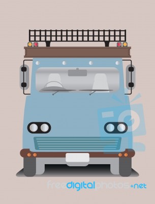 Front View Of Old Truck Stock Image