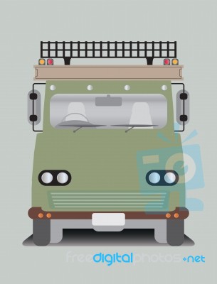 Front View Of Old Truck Stock Image