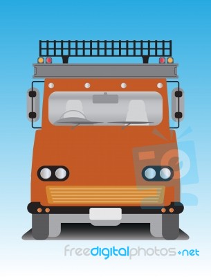 Front View Of Old Truck Stock Image