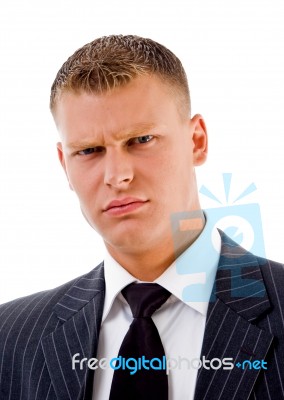 Frowning Businessman Stock Photo