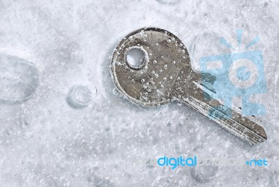 Frozen Key Stock Photo