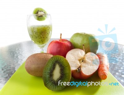 Fruit And Smoothy Stock Photo