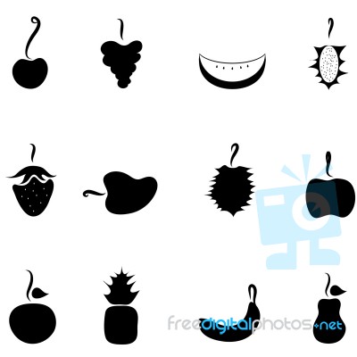 Fruit Icons Stock Image